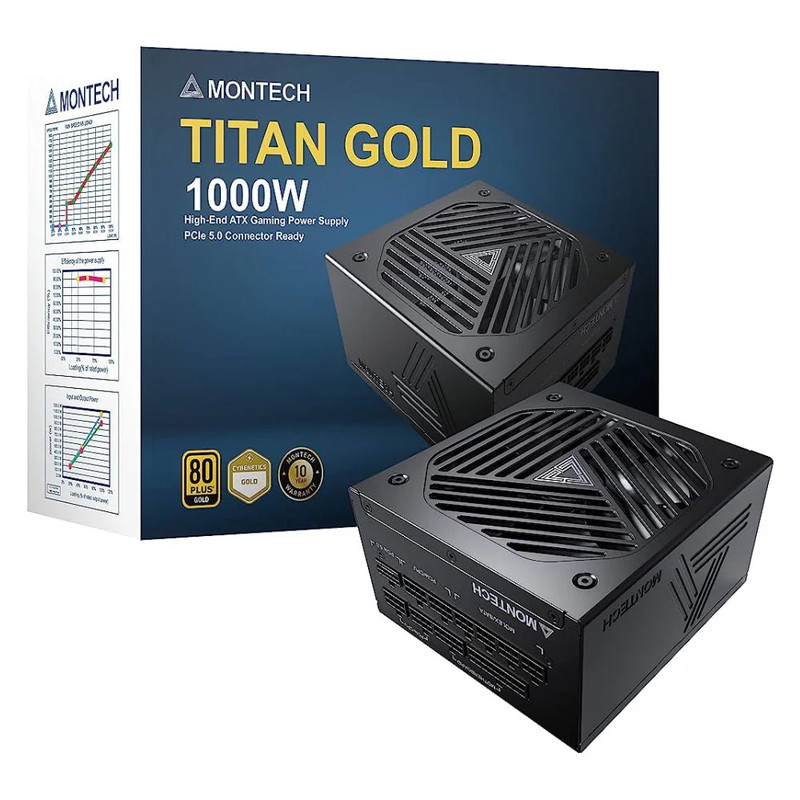 Montech Titan 1000W 80+ Gold ATX Fully Modular Power Supply - مزود طاقة